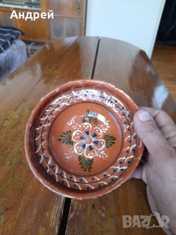 Стара керамична паница #20, снимка 4 - Други ценни предмети - 52930007
