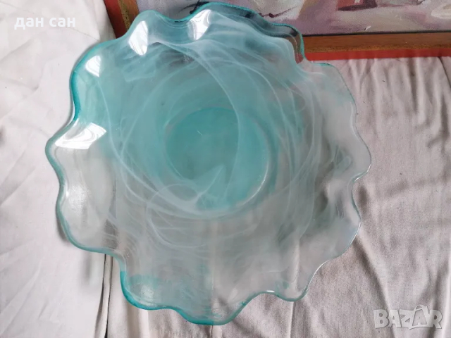 фруктиера поднос цветно стъкло Морано