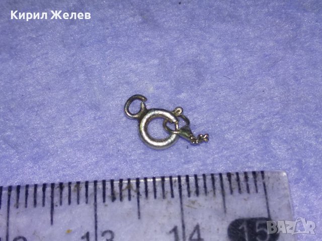 Стара СРЕБЪРНА КАРАБИНКА ЗАКОПЧАЛКА За ГРИВНА ВЕРИЖКА КОЛИЕ СРЕБРО 925 За РЕМОНТ ЧАСТИ 40653, снимка 4 - Други - 42761120