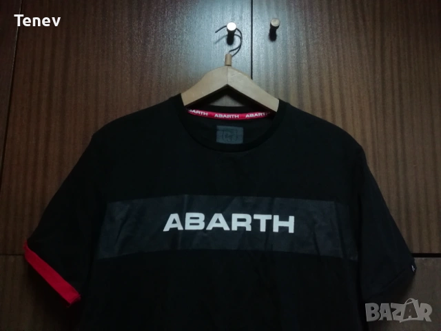 Abarth оригинална тениска фланелка Абарт мъжка черна XL , снимка 4 - Тениски - 53089501