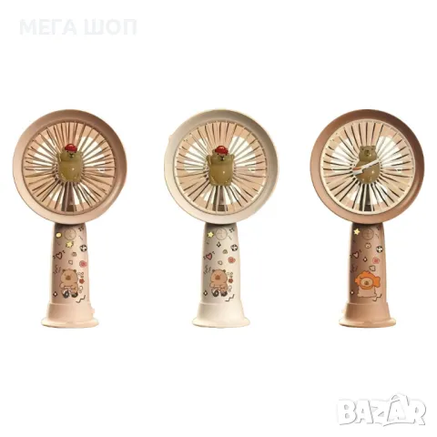 Мини вентилатор с анимационен дизайн – идеалният аксесоар за лятото!, снимка 2 - Вентилатори - 50390385