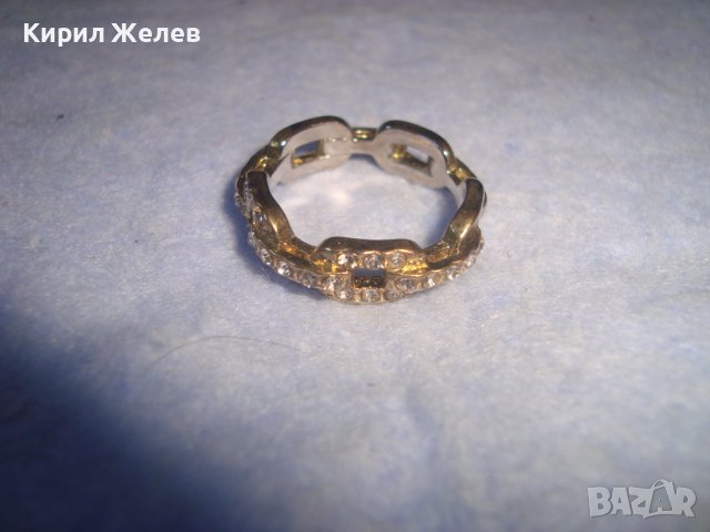 ПОЗЛАТЕН НЕЖЕН КРИСТАЛЕН ФЕШЪН АРТ ПРЪСТЕН 27774, снимка 8 - Пръстени - 37412643
