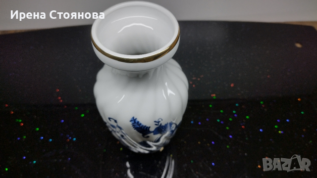 Ваза с декор син лук, без маркировка. , снимка 7 - Вази - 44817448