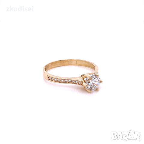 Златен дамски пръстен 2,08гр. размер:53 14кр. проба:585 модел:20540-6, снимка 3 - Пръстени - 42815899