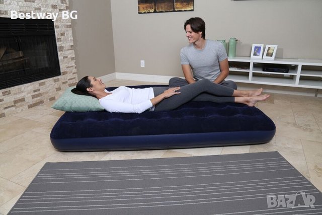 Надуваем матрак Bestway 203 cm x 185 cm x 22 cм ( нова стока), снимка 4 - Надуваеми легла - 37020022