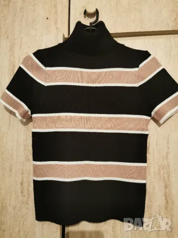 дамско поло с къс ръкав , снимка 2 - Блузи с дълъг ръкав и пуловери - 48174273