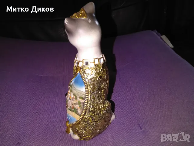 Египетска котка Н-14см на 7х6см украсена за интериор, снимка 4 - Декорация за дома - 49486686