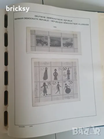 Рядък отлично запазен албум Schaubek ГДР 1969-1979 г + над 600 марки, снимка 4 - Филателия - 48257070