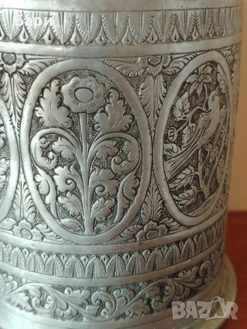 Стара сребърна красива основа за наргиле,ваза,шише..., снимка 9 - Колекции - 51600802