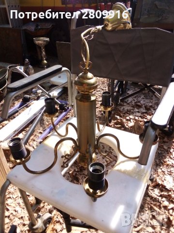 Стар бронзов полилей , снимка 2 - Полилеи - 42572194