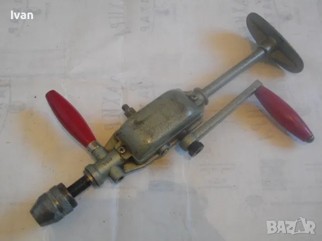 S10-1 WEST GERMANY 345мм/ф13мм СТАРО КАЧЕСТВО ФРГ РЪЧНА ДРЕЛКА БОРМАШИНА МАТКАП С ОПОРНО РАМО ОТЛИЧН