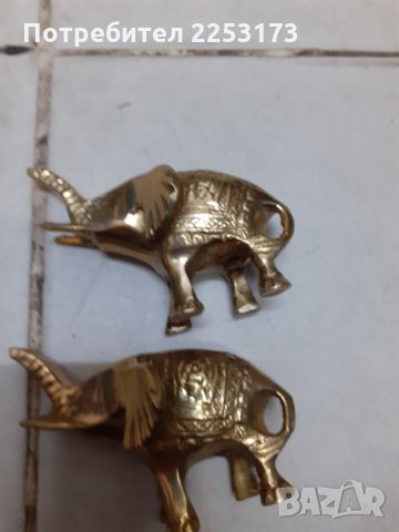 Два бронзови слона, снимка 1 - Декорация за дома - 34542308