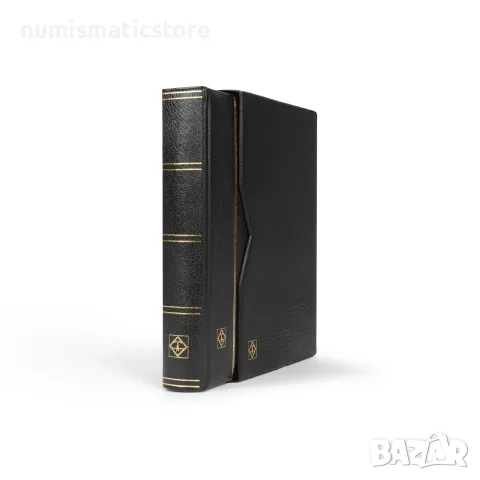 Leuchtturm Premium албум за марки LUX 32 черни листа+кутия, черен цвят! 