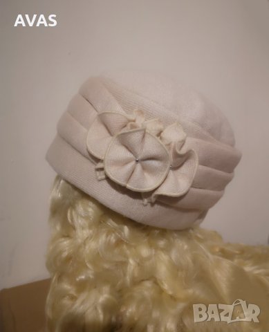 Нова елегантна шапка светло розова Вълна, снимка 1