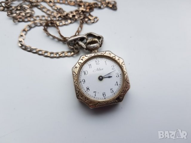 Дамски сребърен часовник със сребърна верижка, снимка 3 - Дамски - 31485479