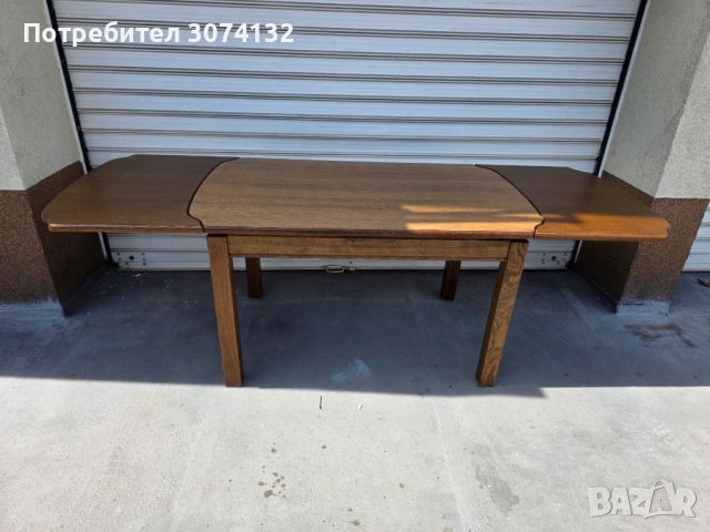 Масивна дъбова разтегателна маса в стил Рустик, снимка 5 - Маси - 54208290