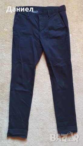 Мъжки чино панталони Massimo Dutti, размер 31, тъмно сини, снимка 1 - Панталони - 31836223