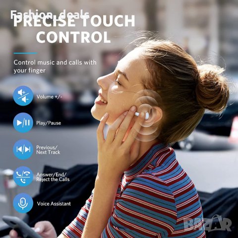 Нови Безжични слушалки Спортни с кутия за зареждане Earbuds за музика, снимка 5 - Bluetooth слушалки - 38591606