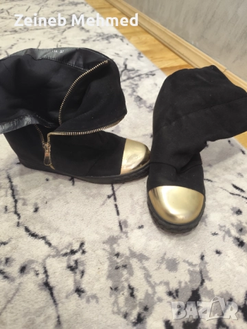 Боти велур, снимка 3 - Дамски боти - 52141093