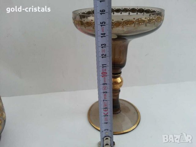 Ретро свещник с позлата, снимка 2 - Антикварни и старинни предмети - 30215802