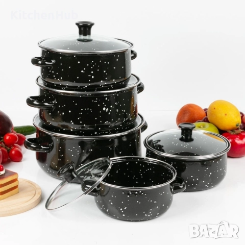 Комплект от 5 броя тенджери за домашна и професионална употреба 16/18/20/22/24см, снимка 2 - Съдове за готвене - 52120521