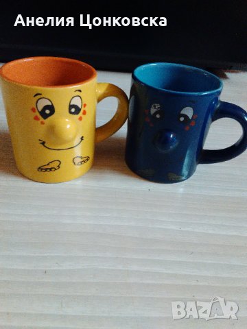 Две цветни чашки за кафе-човечета, снимка 6 - Антикварни и старинни предмети - 29922432