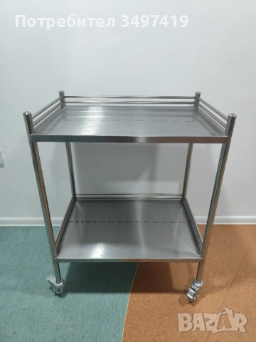 Подвижна неръждаема количка 