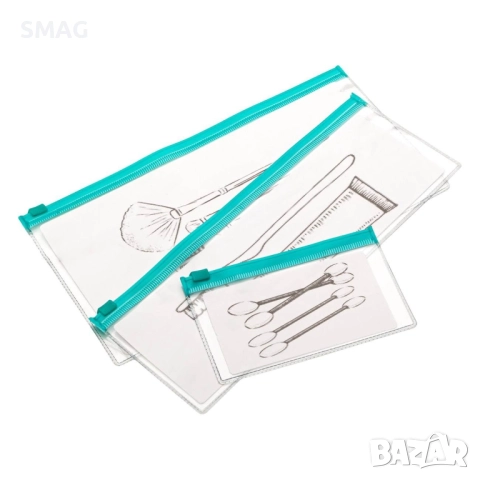 Туристически комплект несесери в тюркоазено – 3 бр._1191794