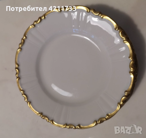 6 стилни чении порцелан с позлата НОВО