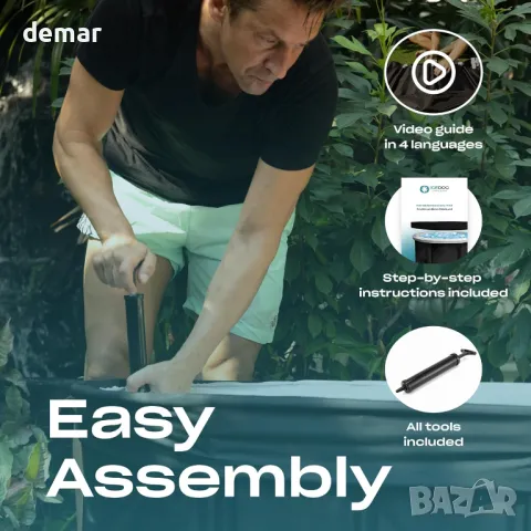 Icedoc Recovery Pod XL, Студена ледена вана със защитен капак, халат за баня с качулка, хронометър, снимка 4 - Други стоки за дома - 50297751