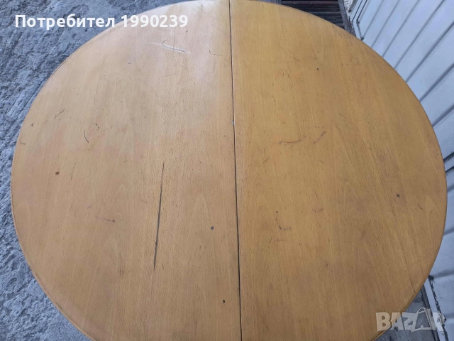 Кухненска маса разтегателна с диаметър 101 см. – масив, снимка 8 - Маси - 51537398