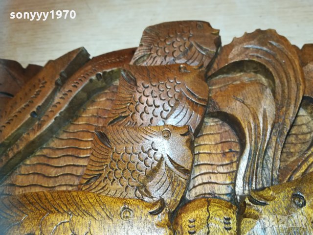 Пано дърворезба РИБИ - ръчна изработка 3012202233, снимка 14 - Колекции - 31263663