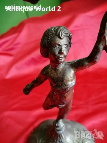 Комплект БАРОКОВИ Свещници Тройки ,Момченце, снимка 3 - Антикварни и старинни предмети - 53196457