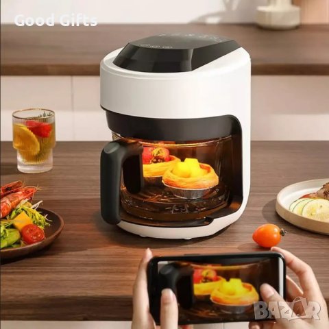 Бутиков Air Fryer 3,5 литра със стъклен корпус - 2000 W, снимка 2 - Фритюрници - 40839615