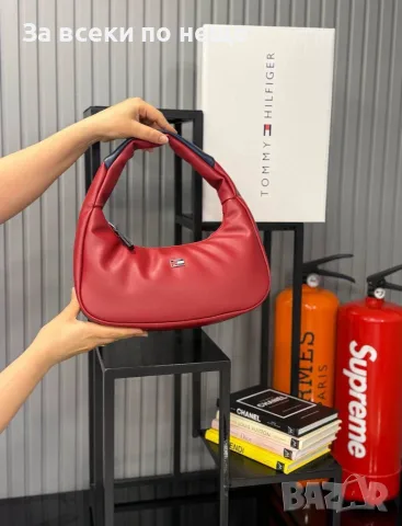 Tommy Hilfiger Модерна Дамска Малка Чанта Тип Хобо Томи Хилфигер - Различни Цветове Код SEM-824, снимка 4 - Чанти - 56130254
