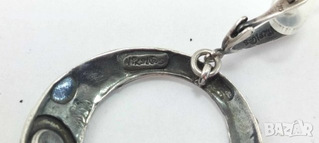 Сребърни обеци на  Nikol@s с инкрустирани с черен емайл-16,69гр/925, снимка 7 - Обеци - 42089404