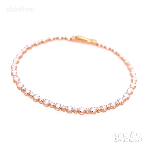 Златна дамска гривна 4,24гр. 18,5см. 14кр. проба:585 модел:37681-5, снимка 2 - Гривни - 54203169