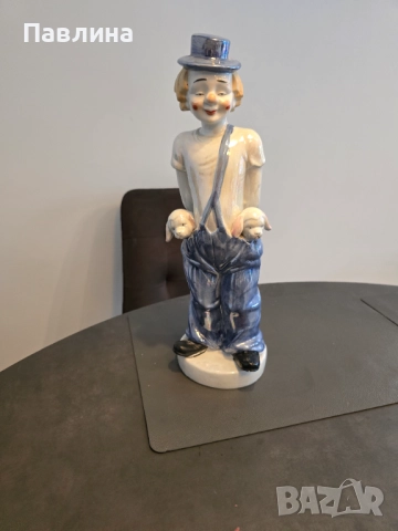 Голям порцеланов клоун, снимка 6 - Статуетки - 52406983