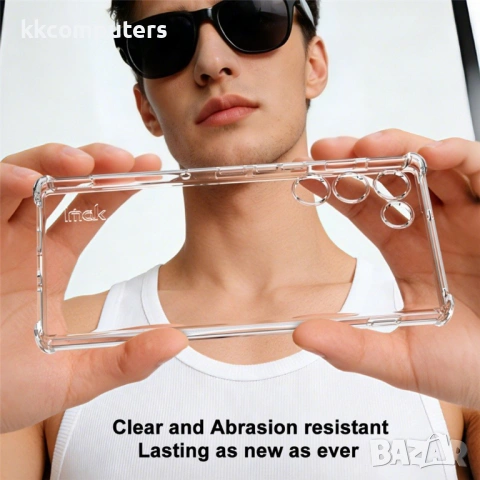 IMAK Прозрачен Калъф за ZTE nubia RedMagic 11 Air 5G - TPU, Airbag, Отвор за ремък, Прозрачен, снимка 3 - Калъфи, кейсове - 53944677