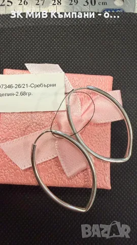 Сребърни обеци-2.68гр, снимка 2 - Обеци - 55988256