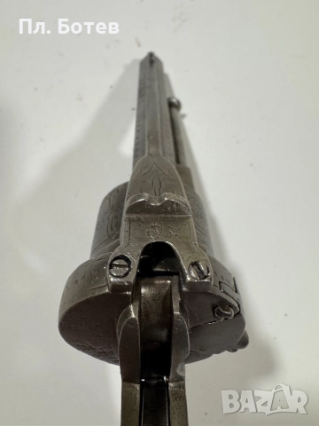 Стар щифтов револвер, пистолет, снимка 3 - Антикварни и старинни предмети - 52817475