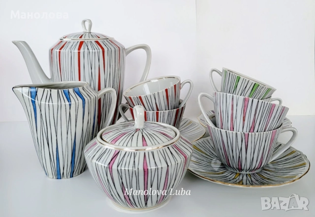 Сервиз за чай или дълго кафе Китка Нови Пазар.