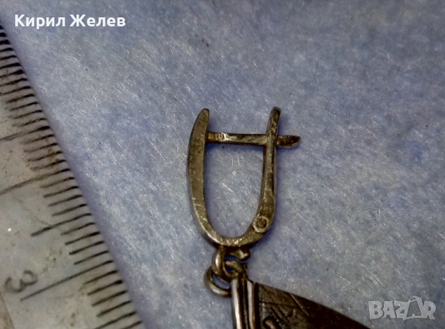 ШАРМАНТНА СТИЛНО ОРНАМЕНТИРАНА СРЕБЪРНА ОБЕЦА СРЕБРО 925 РЪЧНА АРТ ИЗРАБОТКА 43999, снимка 7 - Обеци - 50532264