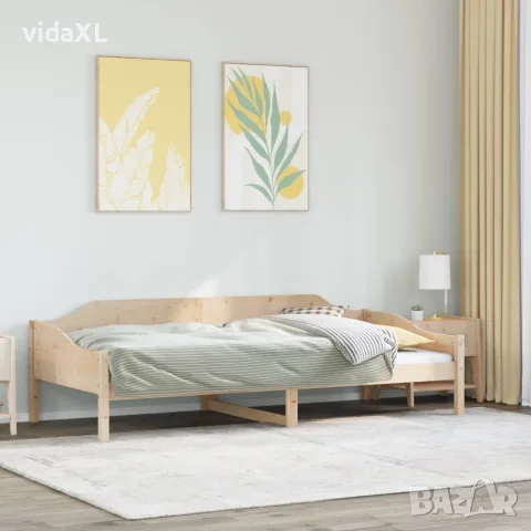 vidaXL Рамка за легло без матрак, 90x190 см, масивна чамова дървесина, снимка 2 - Спални и легла - 56148208