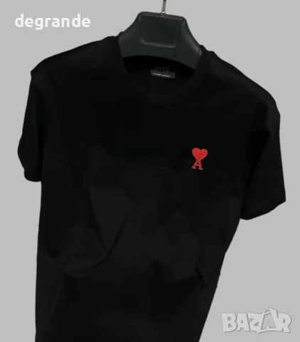 Черна мъжка тениска Ami