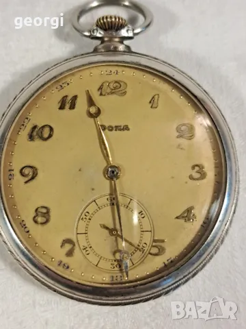 швейцарски сребърен джобен часовник Doxa, снимка 3 - Мъжки - 47720278