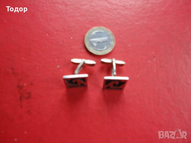 Сребърни бутонели копчета за ръкавели 925