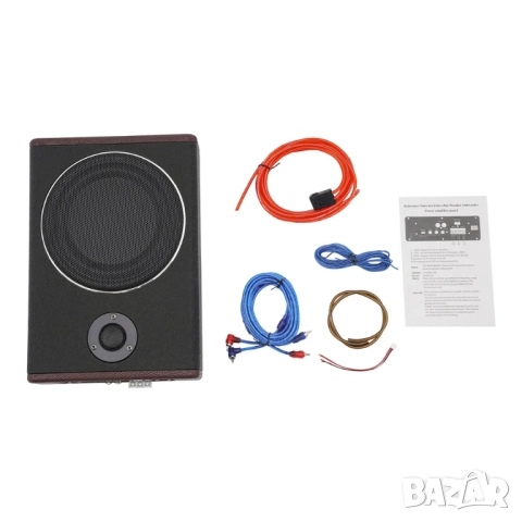 Автомобилен ултратънък активен субуфер с 8-инчов високоговорител , снимка 15 - Аксесоари и консумативи - 52822676