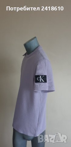Calvin Klein Jeans CKJ Pique Cotton Mens Size S НОВО! ОРИГИНАЛНА Тениска!, снимка 5 - Тениски - 44498557