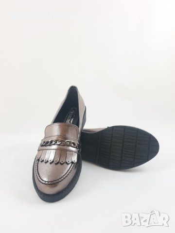 Дамски мокасини в сребристо , снимка 2 - Дамски ежедневни обувки - 31257195